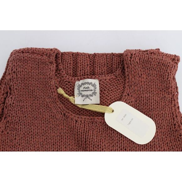 PINK MEMORIES Knit Sleeveless Cropped Top Women Red Sweaters - Picture 5 of 6